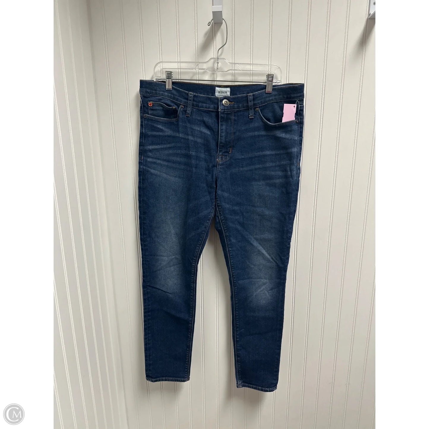 Jeans Skinny By Hudson In Blue Denim, Size: 16