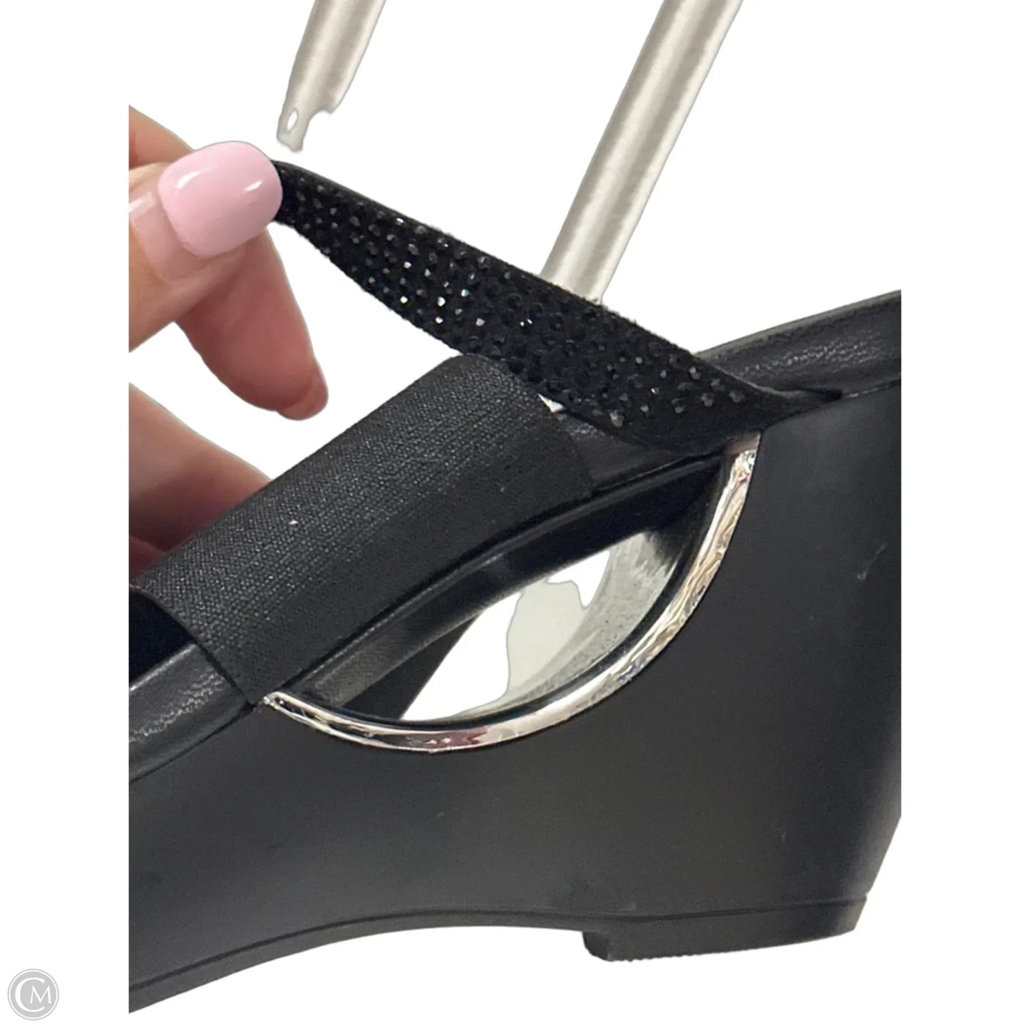 Sandals Heels Wedge By Andrew Gellar In Black, Size: 7.5