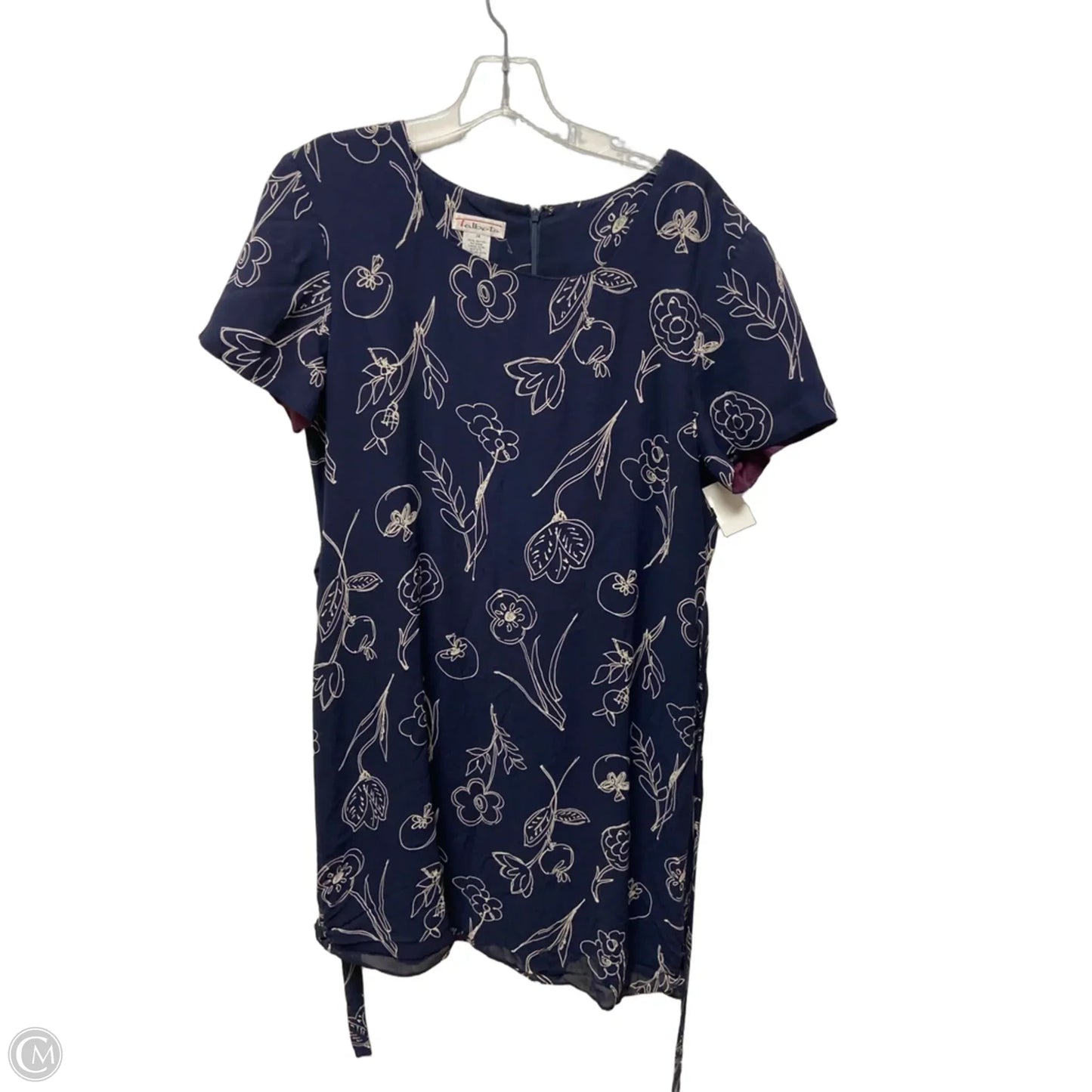 Dress Casual Midi By Talbots In Blue, Size: Xl