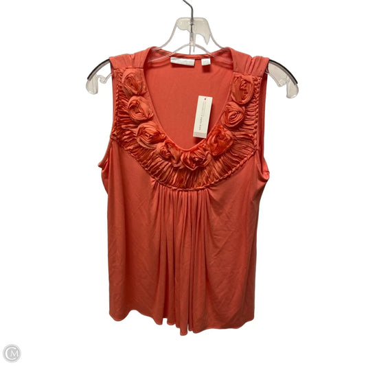 Top Sleeveless By New York And Co In Coral, Size: L