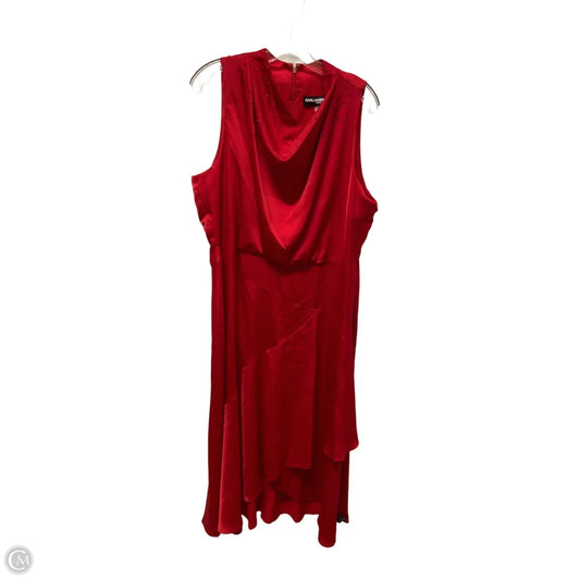 Dress Designer By Karl Lagerfeld In Red, Size: 16