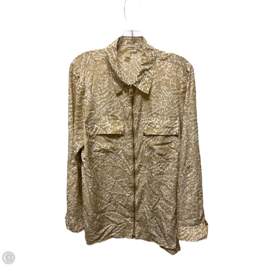 Top Long Sleeve By Michael By Michael Kors In Animal Print, Size: Xl