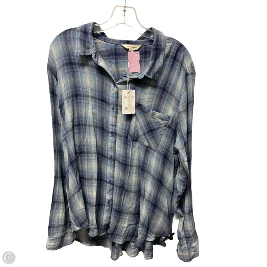 Top Long Sleeve By Lucky Brand In Blue, Size: L