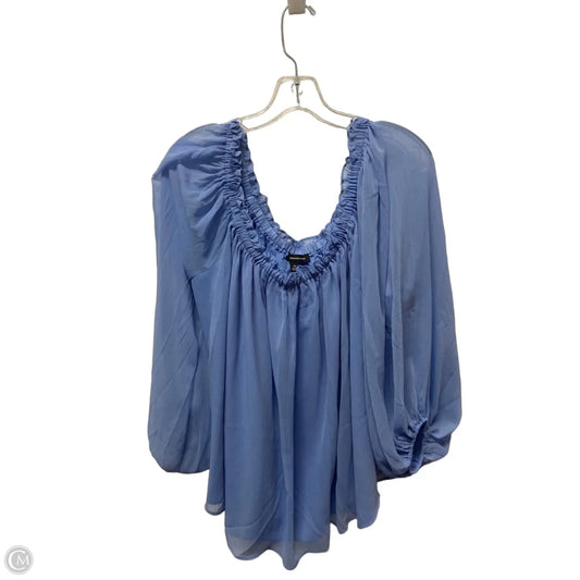 Top Long Sleeve By Inc In Blue, Size: 1x