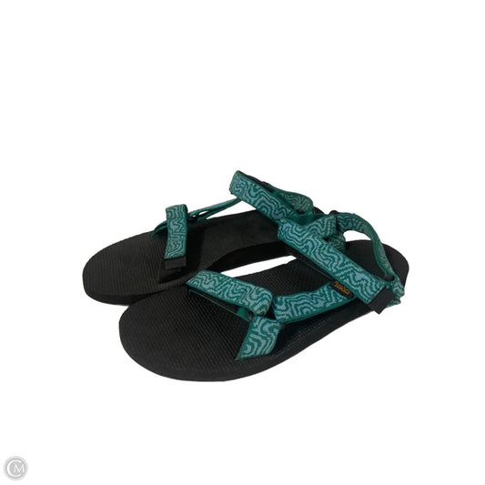 Shoes Flats By Teva In Black & Blue, Size: 10