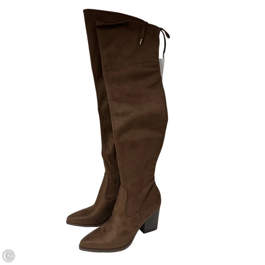 Boots Knee Heels By Marc Fisher In Brown, Size: 8
