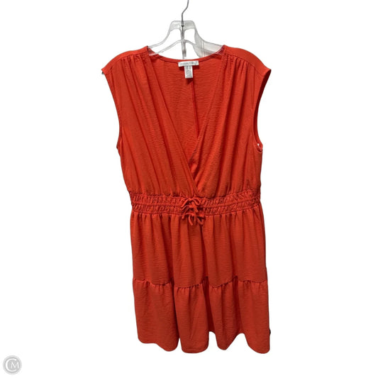 Dress Casual Short By London Times In Coral, Size: L