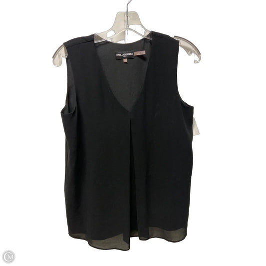 Top Sleeveless Designer By Karl Lagerfeld In Black, Size: S
