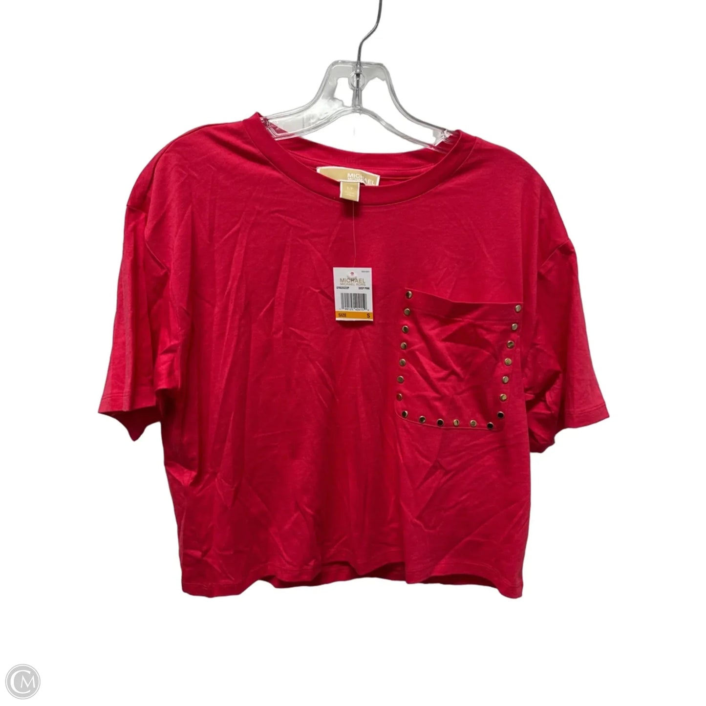 Top Short Sleeve By Michael By Michael Kors In Pink, Size: S