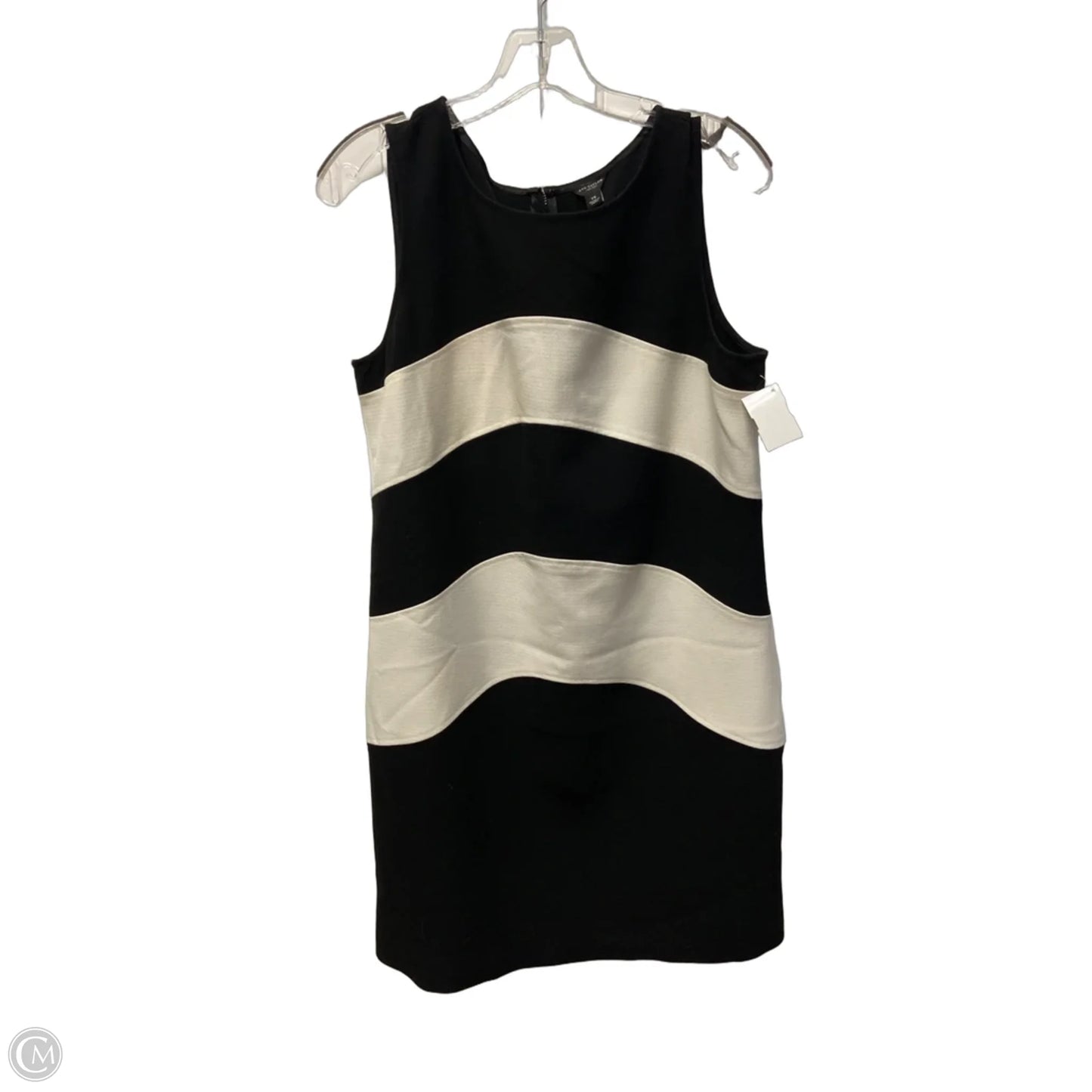 Dress Casual Midi By Ann Taylor In Black & White, Size: Xl