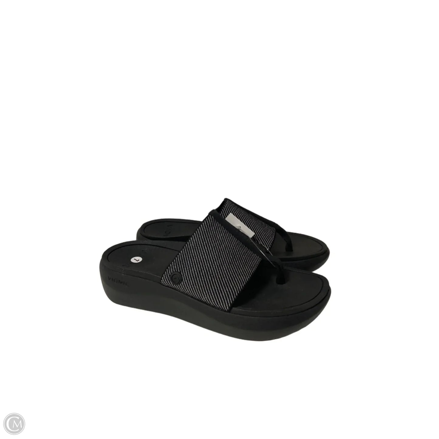 Sandals Flats By Vionic In Black, Size: 7