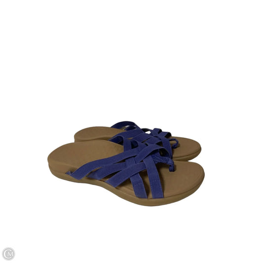 Sandals Flats By Vionic In Blue, Size: 8