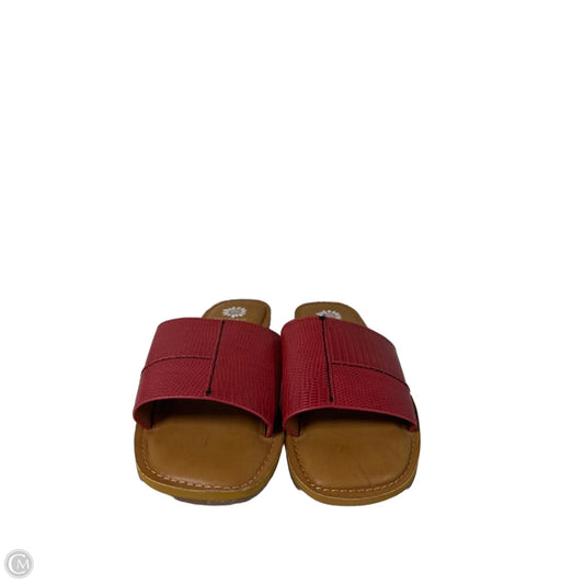 Sandals Flats By Yellow Box In Red, Size: 6.5