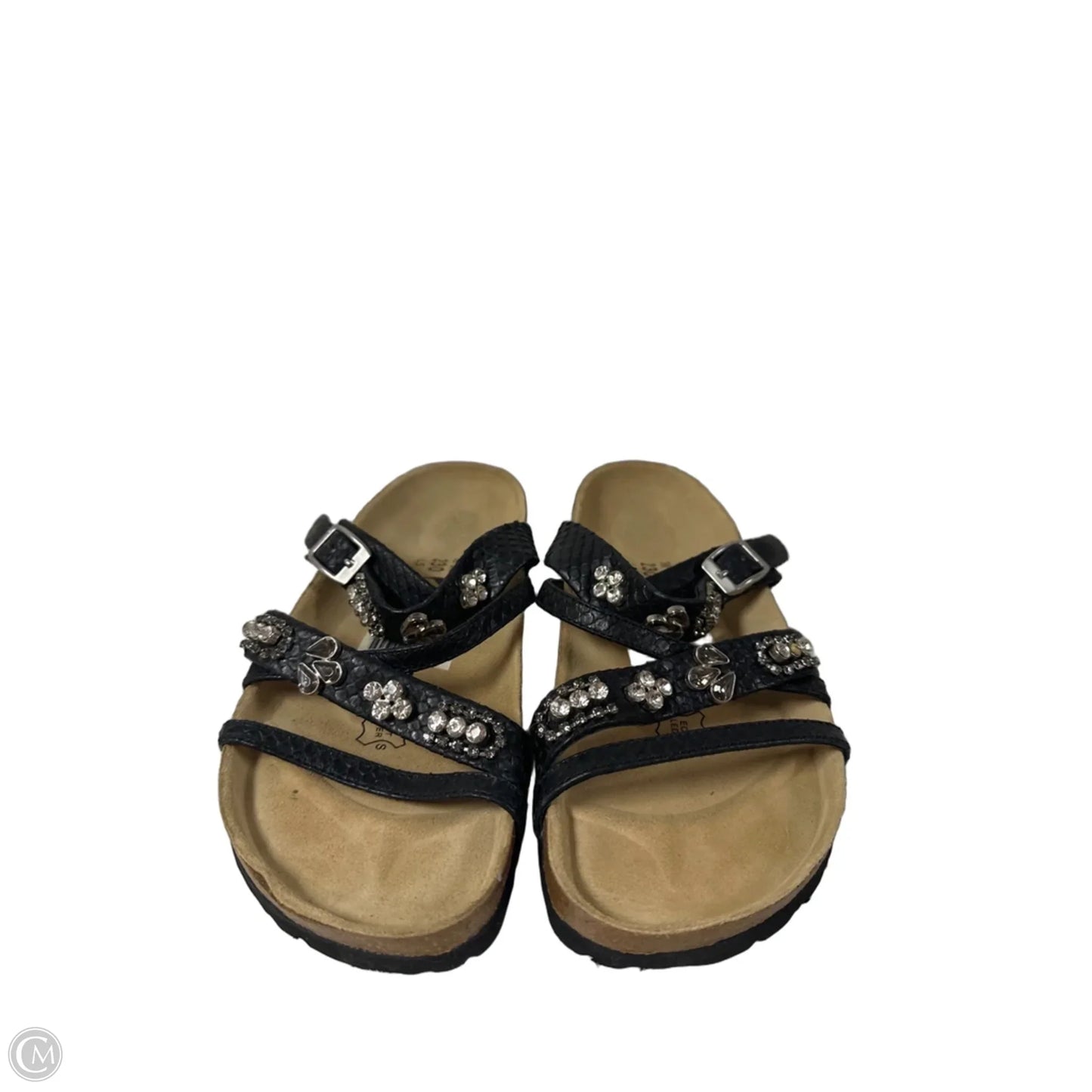 Sandals Flats By Birkenstock In Black, Size: 6