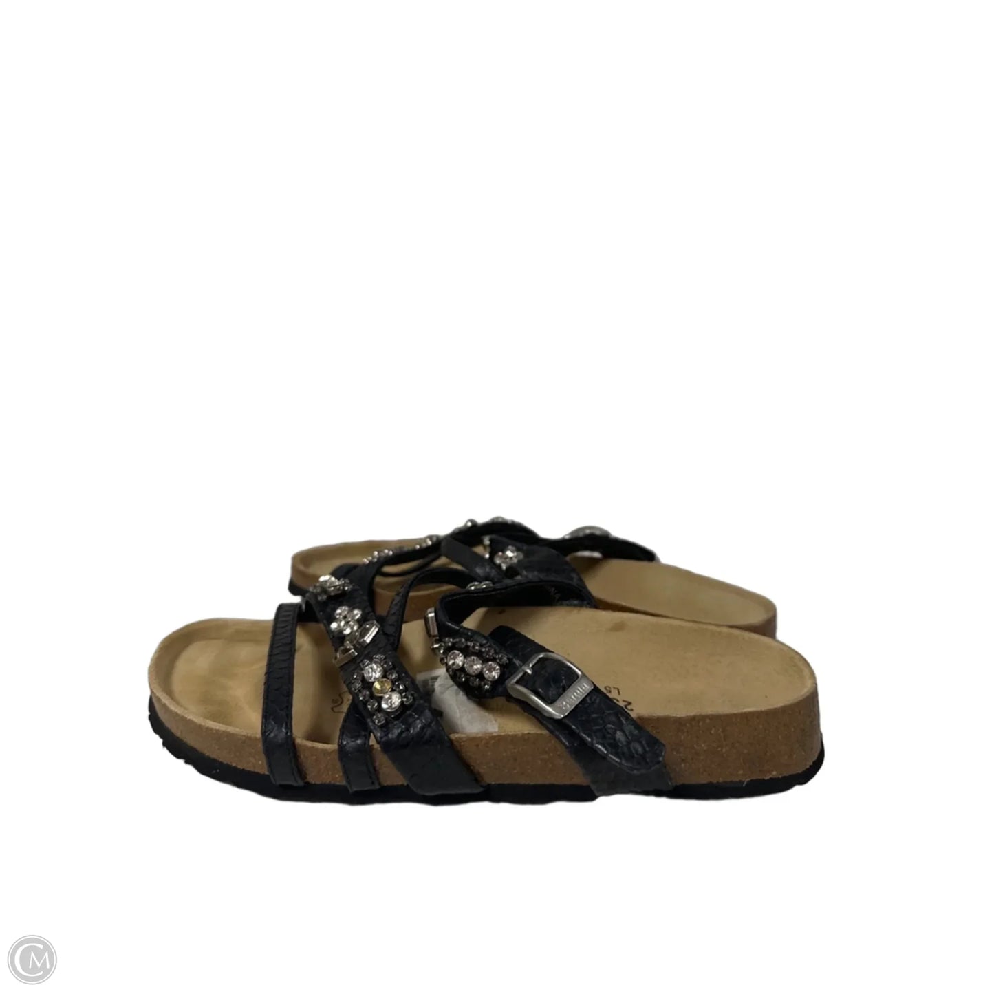 Sandals Flats By Birkenstock In Black, Size: 6