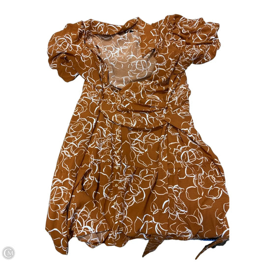 Dress Casual Short By Nina Leonard In Brown Denim, Size: 2x