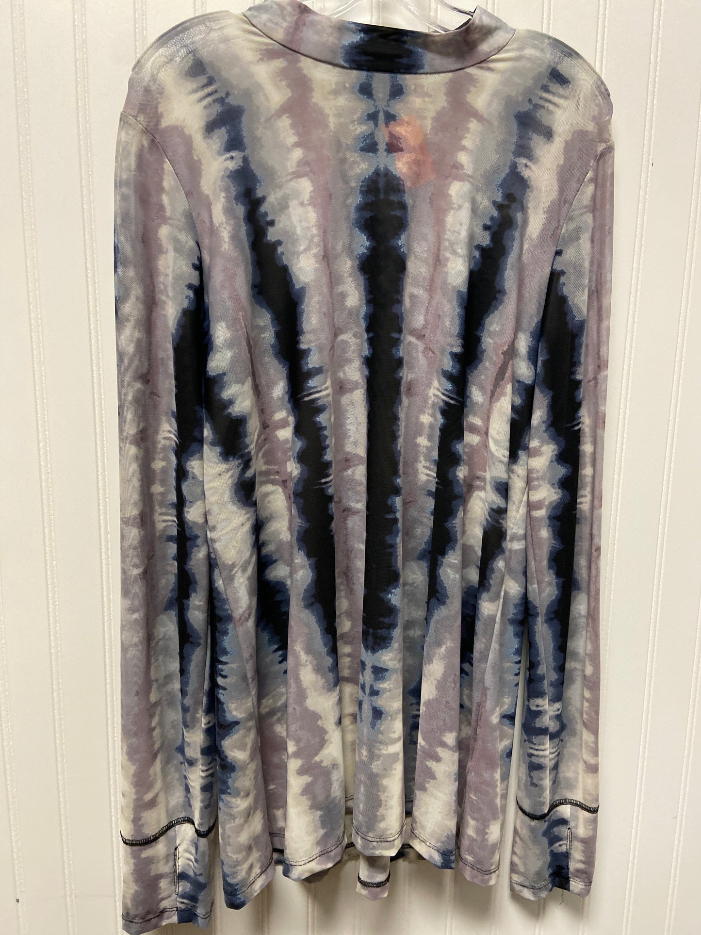 Tie Dye Top Long Sleeve Basic Logo, Size Xl