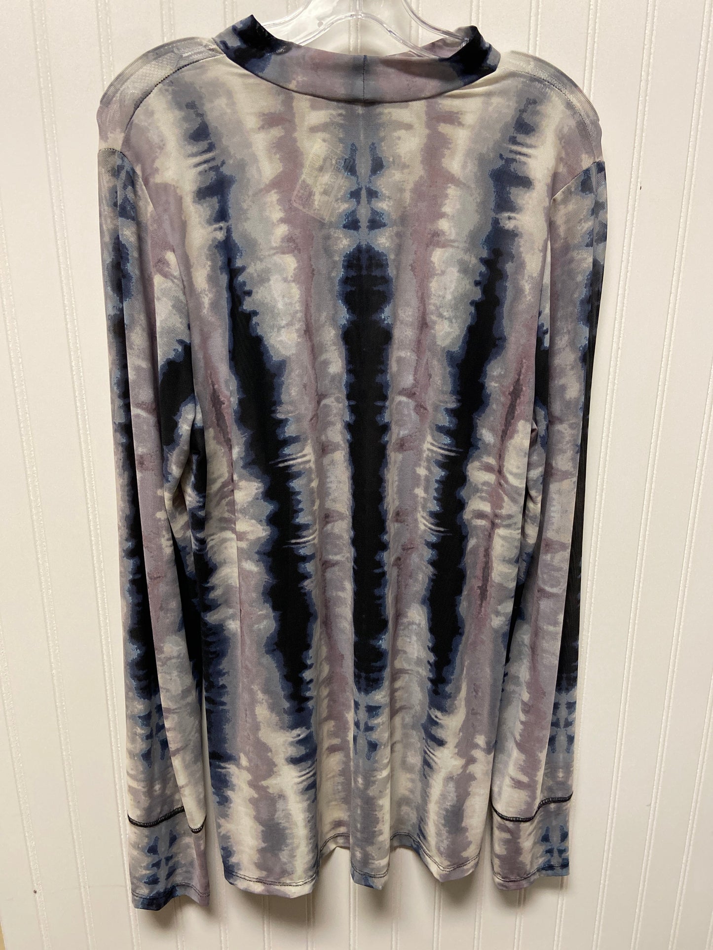 Tie Dye Top Long Sleeve Basic Logo, Size Xl