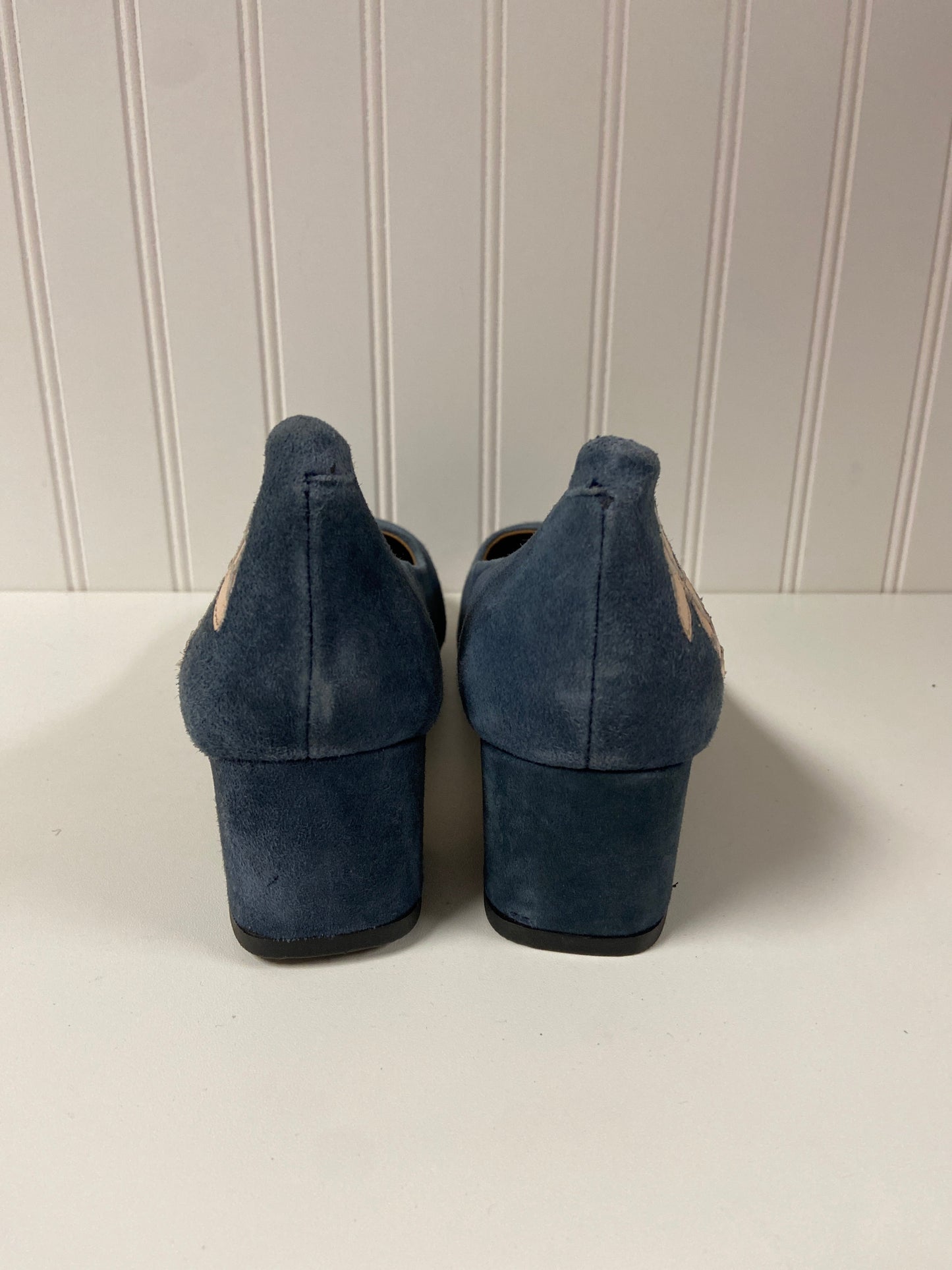 Blue Shoes Heels Block Clothes Mentor, Size 10