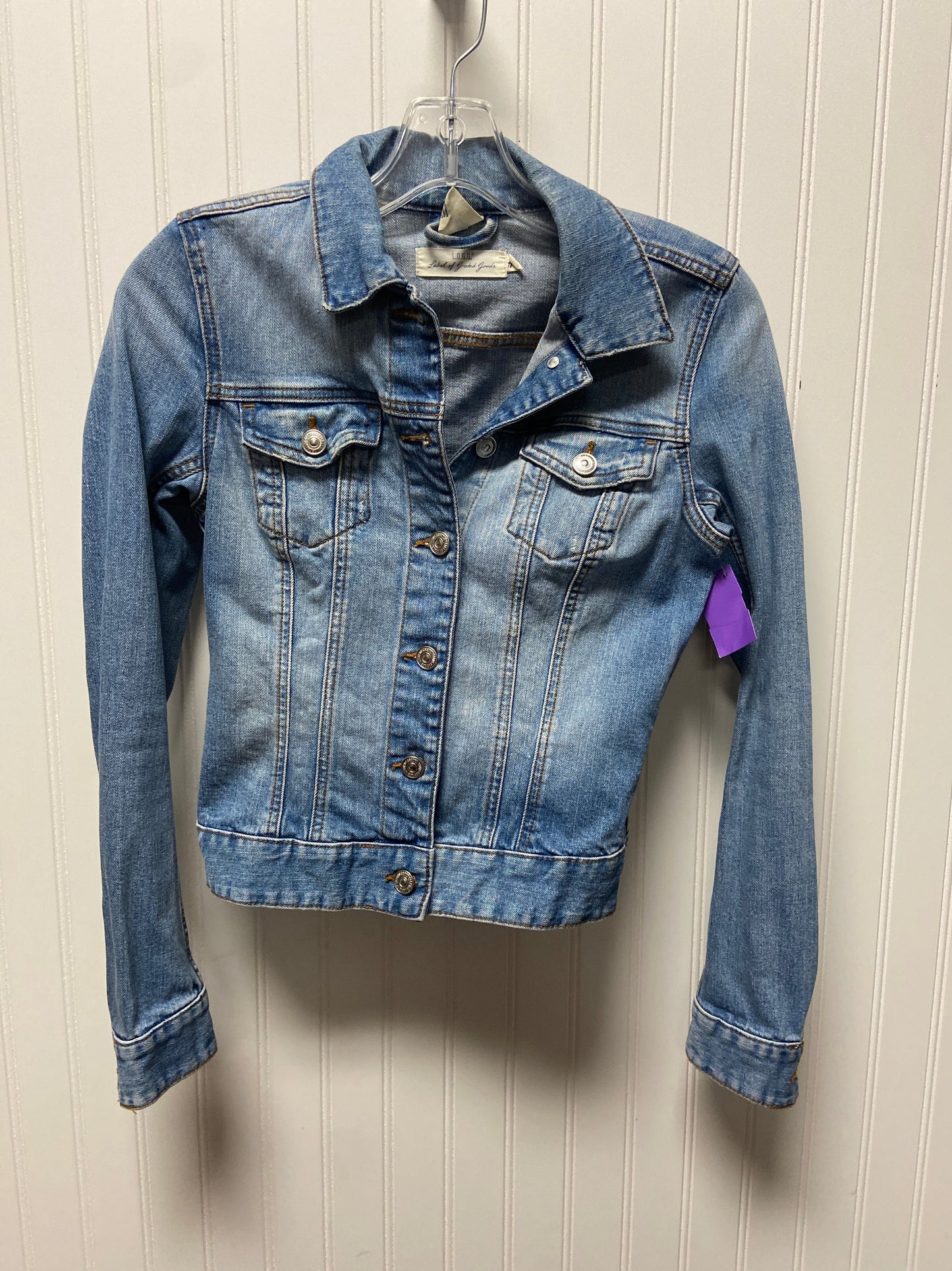 Jacket Denim By H&m In Blue Denim, Size: Xs