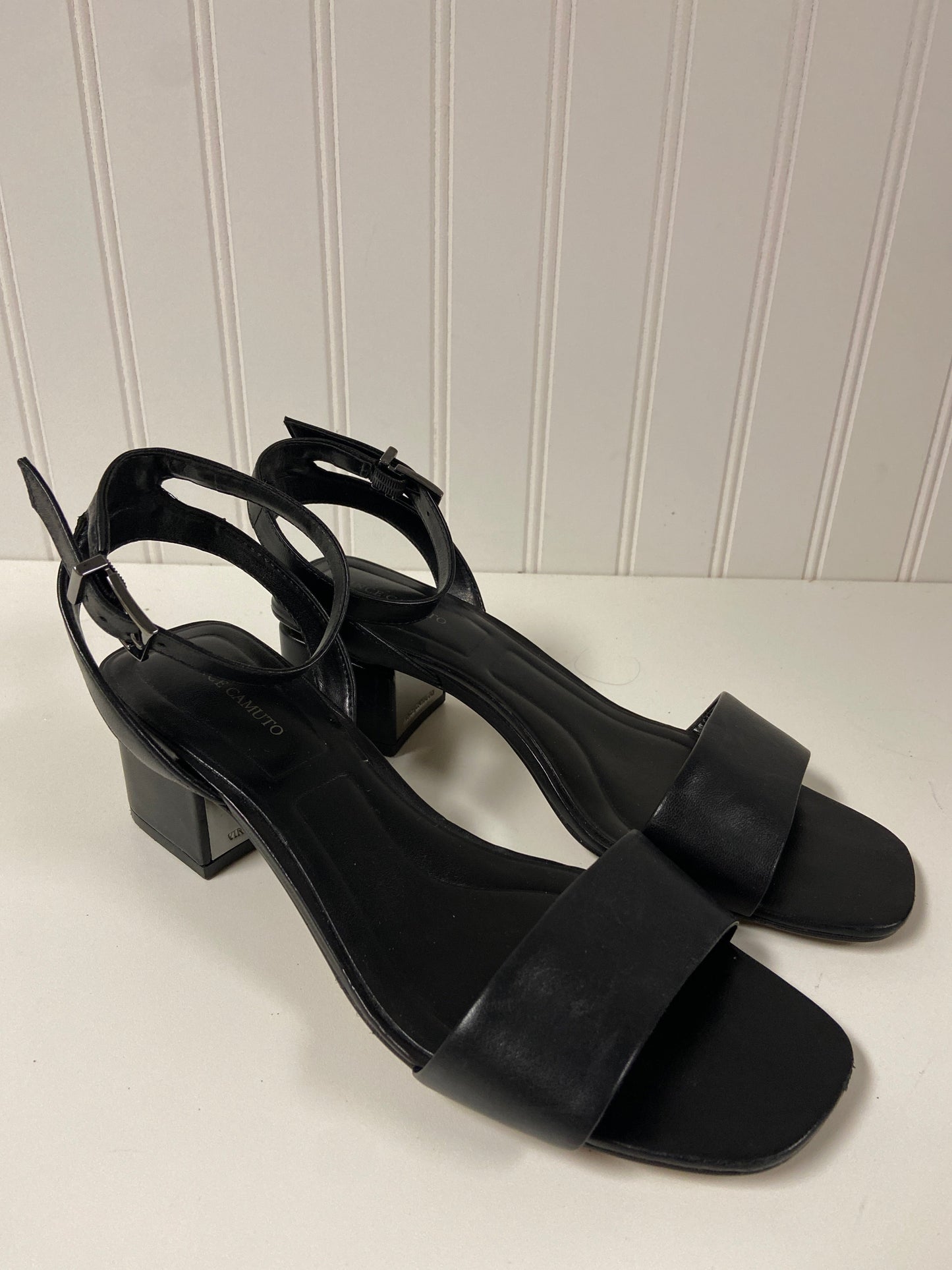 Black Sandals Heels Block Vince Camuto, Size 7.5