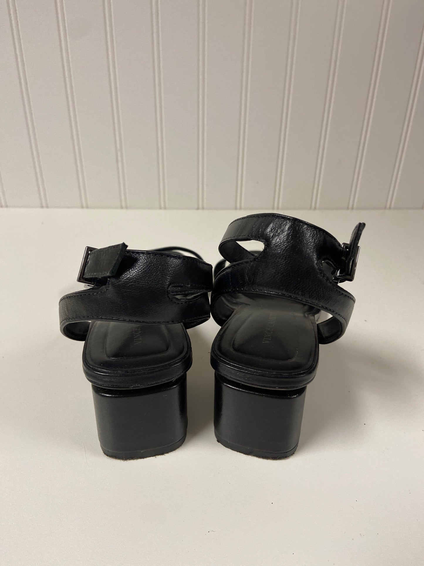 Black Sandals Heels Block Vince Camuto, Size 7.5