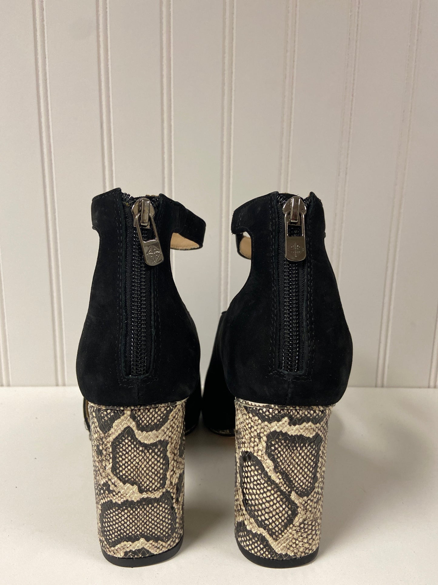 Snakeskin Print Shoes Heels Block Antonio Melani, Size 7