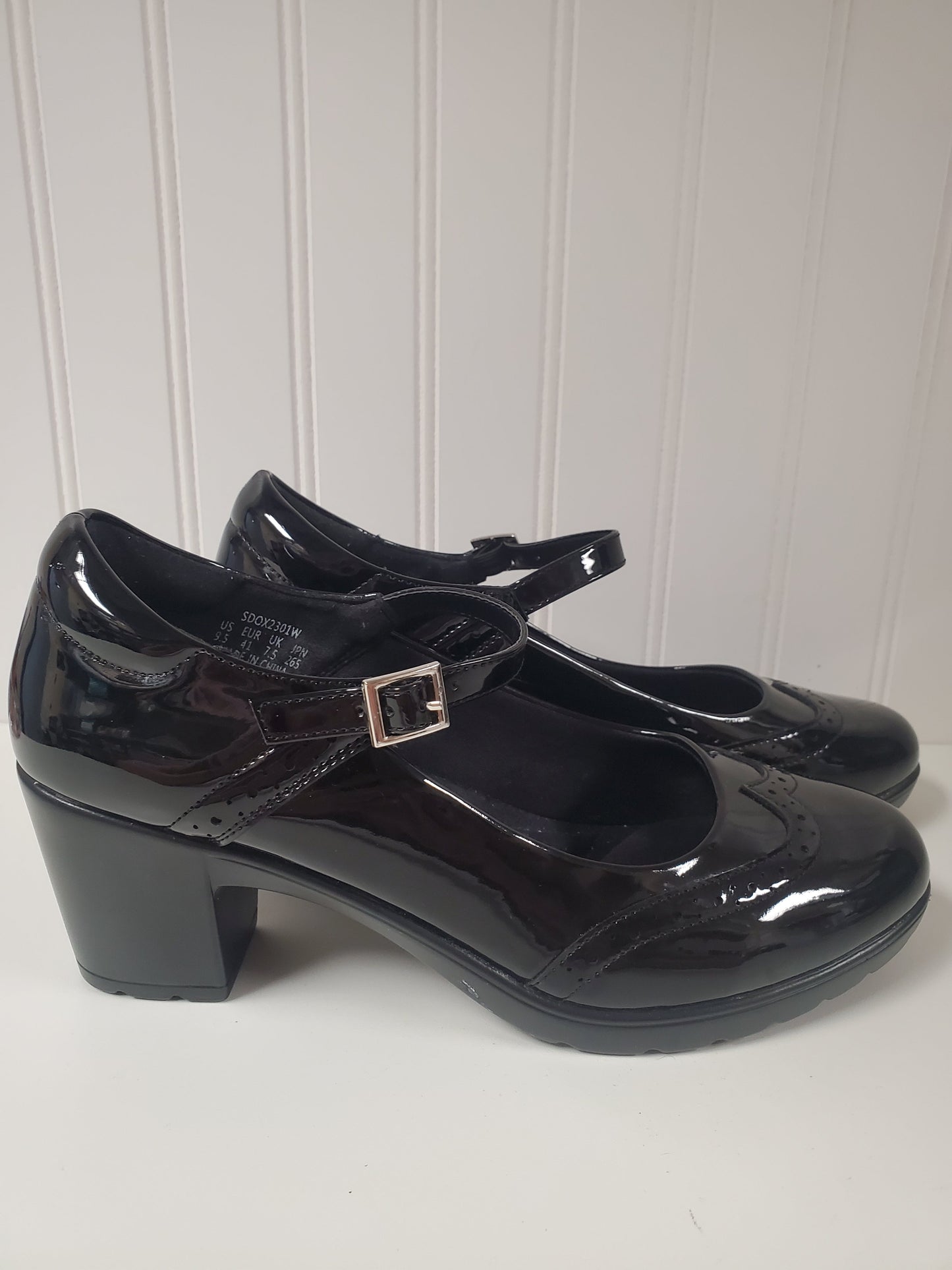 Black Shoes Heels Block Cmb, Size 9.5