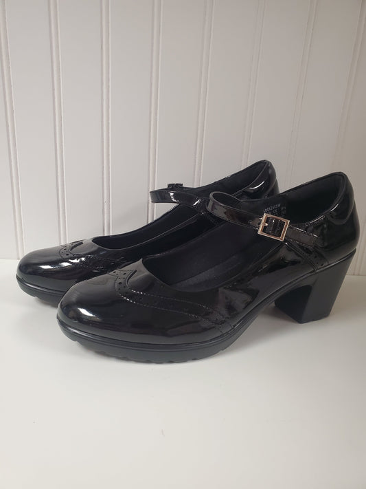 Black Shoes Heels Block Cmb, Size 9.5