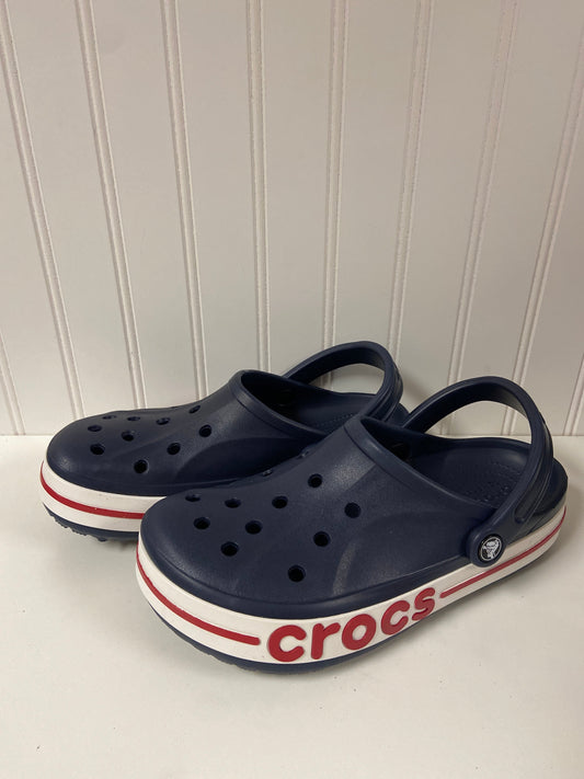 Navy Shoes Flats Crocs, Size 9