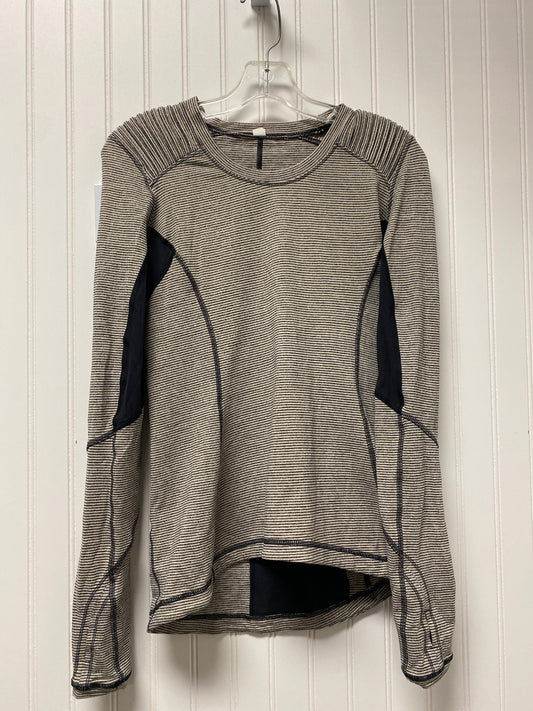 Black & Cream Athletic Top Long Sleeve Crewneck Lululemon, Size S