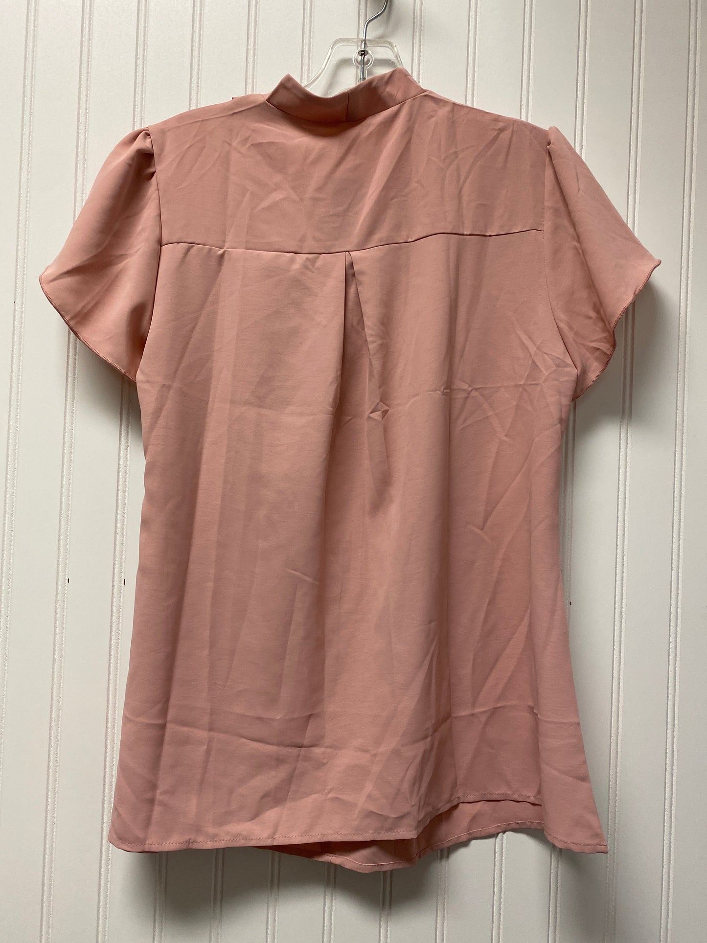 Pink Top Short Sleeve Basic Clothes Mentor, Size M