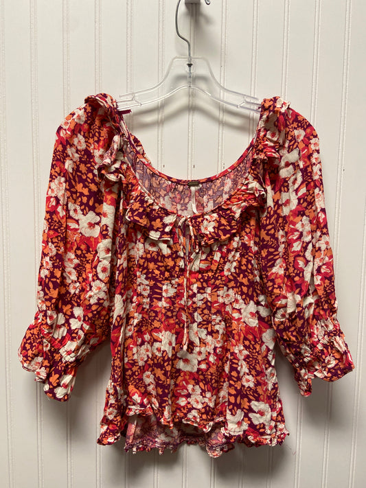 Purple Top 3/4 Sleeve Free People, Size L