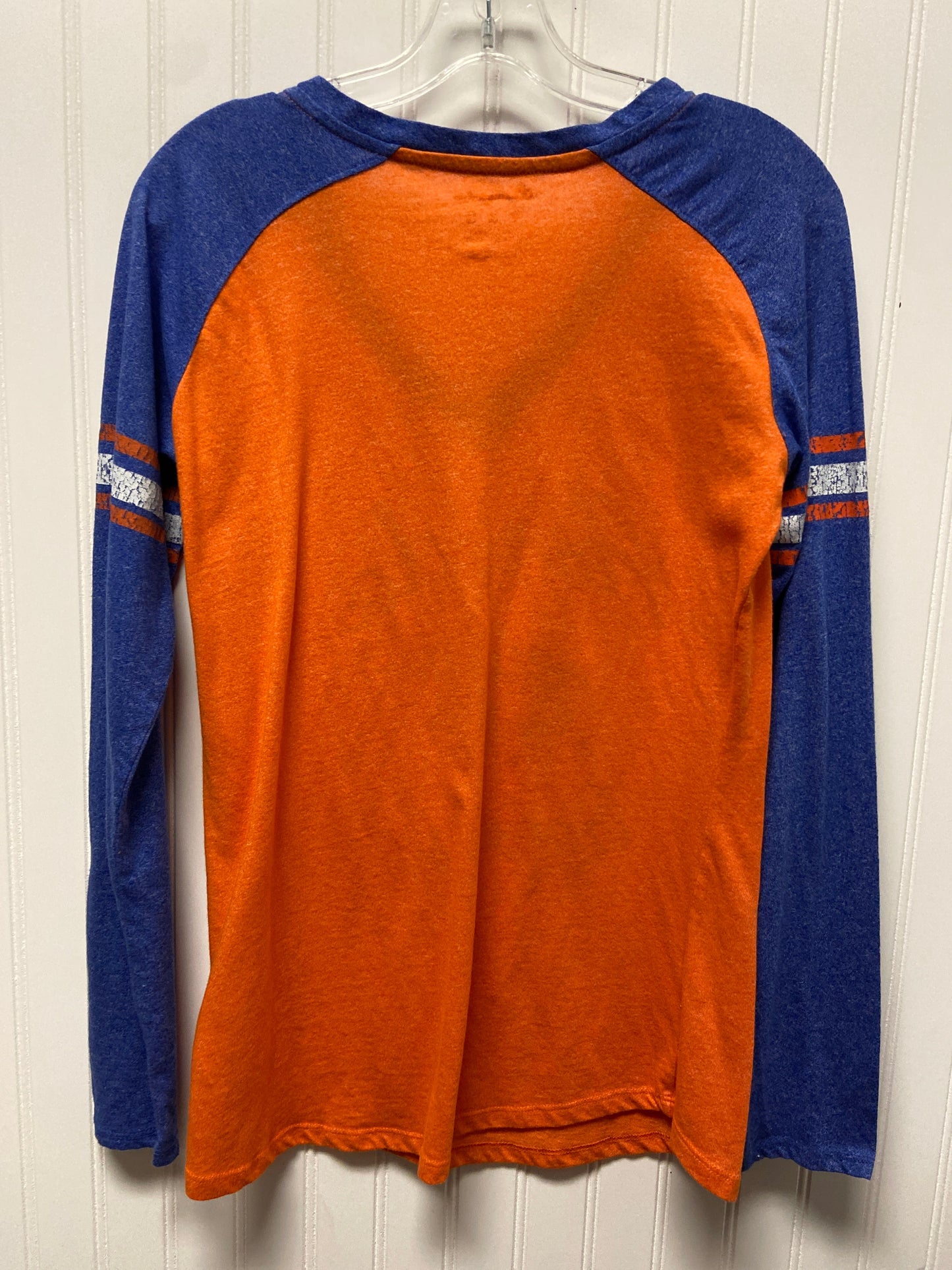 Blue & Orange Athletic Top Long Sleeve Crewneck Champion, Size L