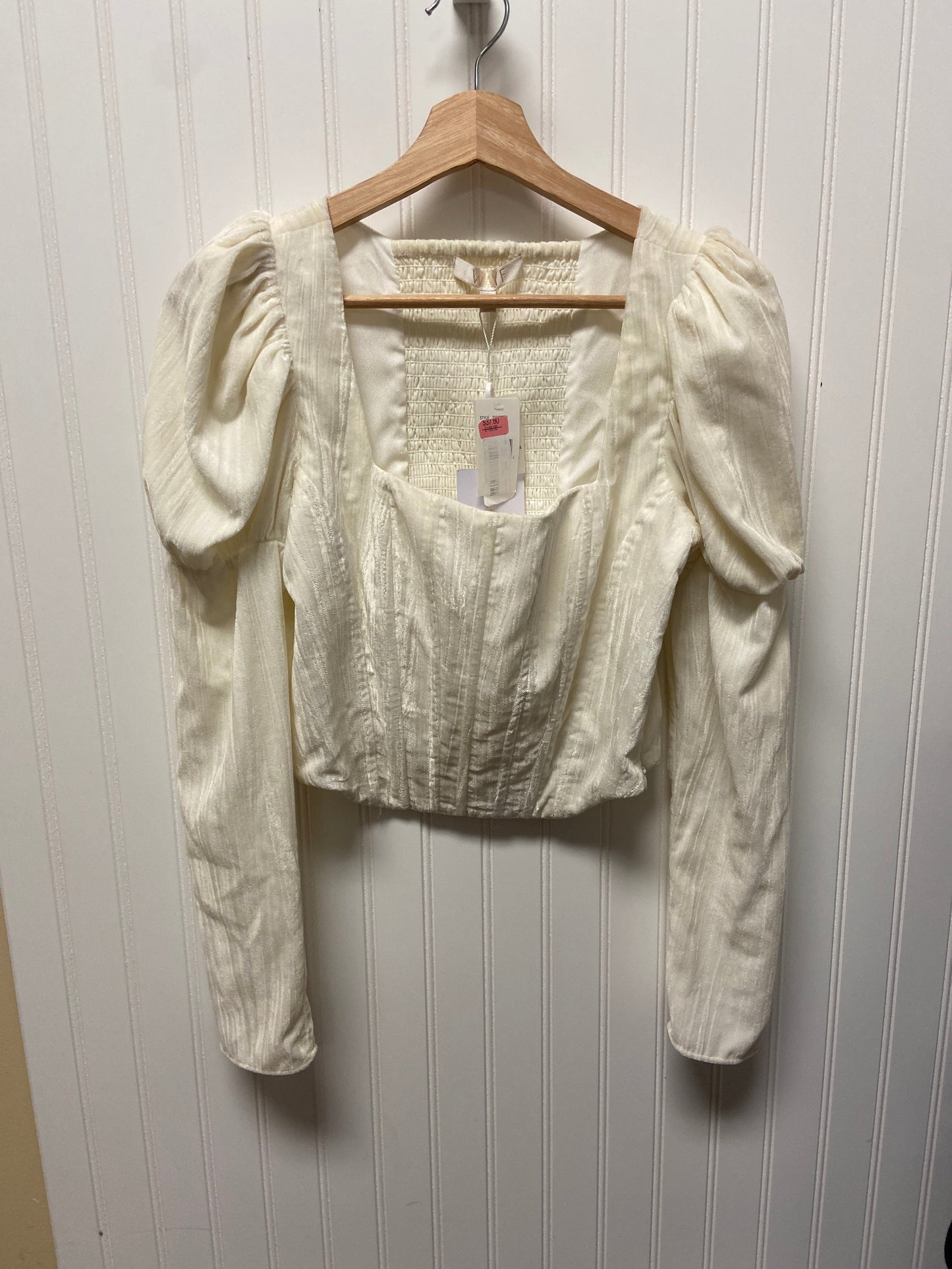 Cream Top Long Sleeve Wayf, Size S