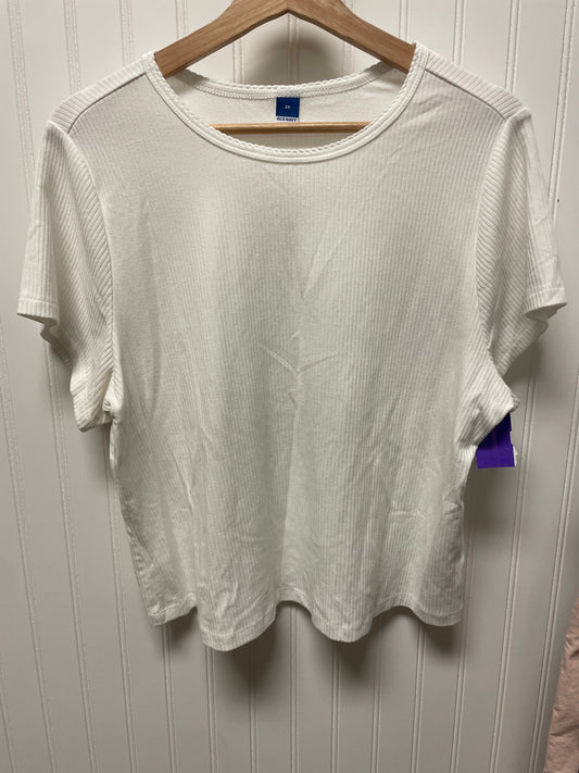 White Top Short Sleeve Basic Old Navy, Size 2x