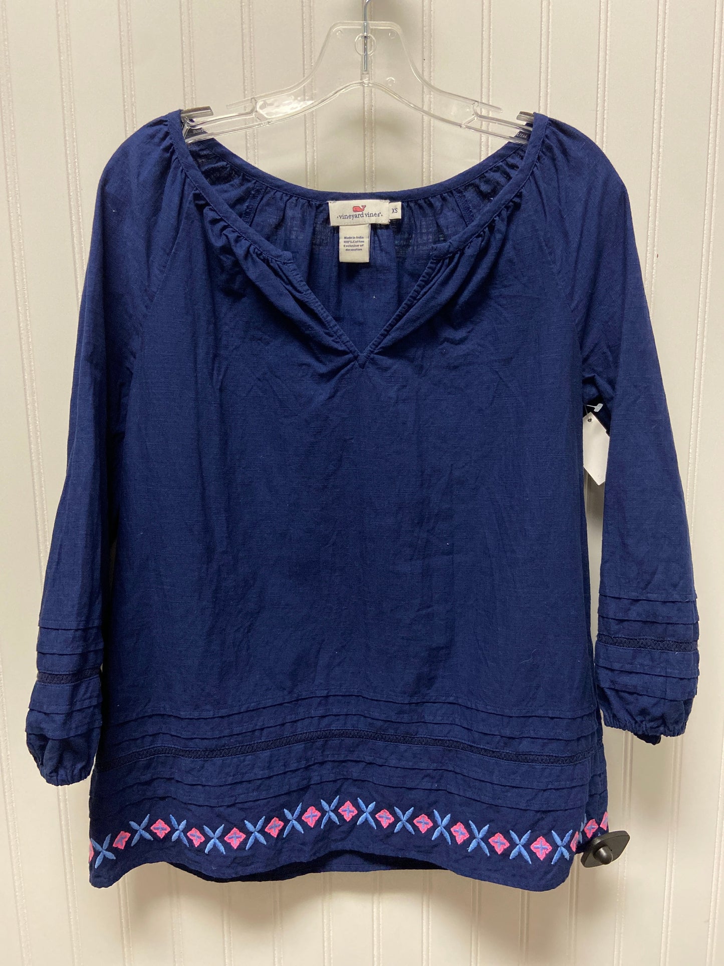 Blue Top Long Sleeve Vineyard Vines, Size Xs