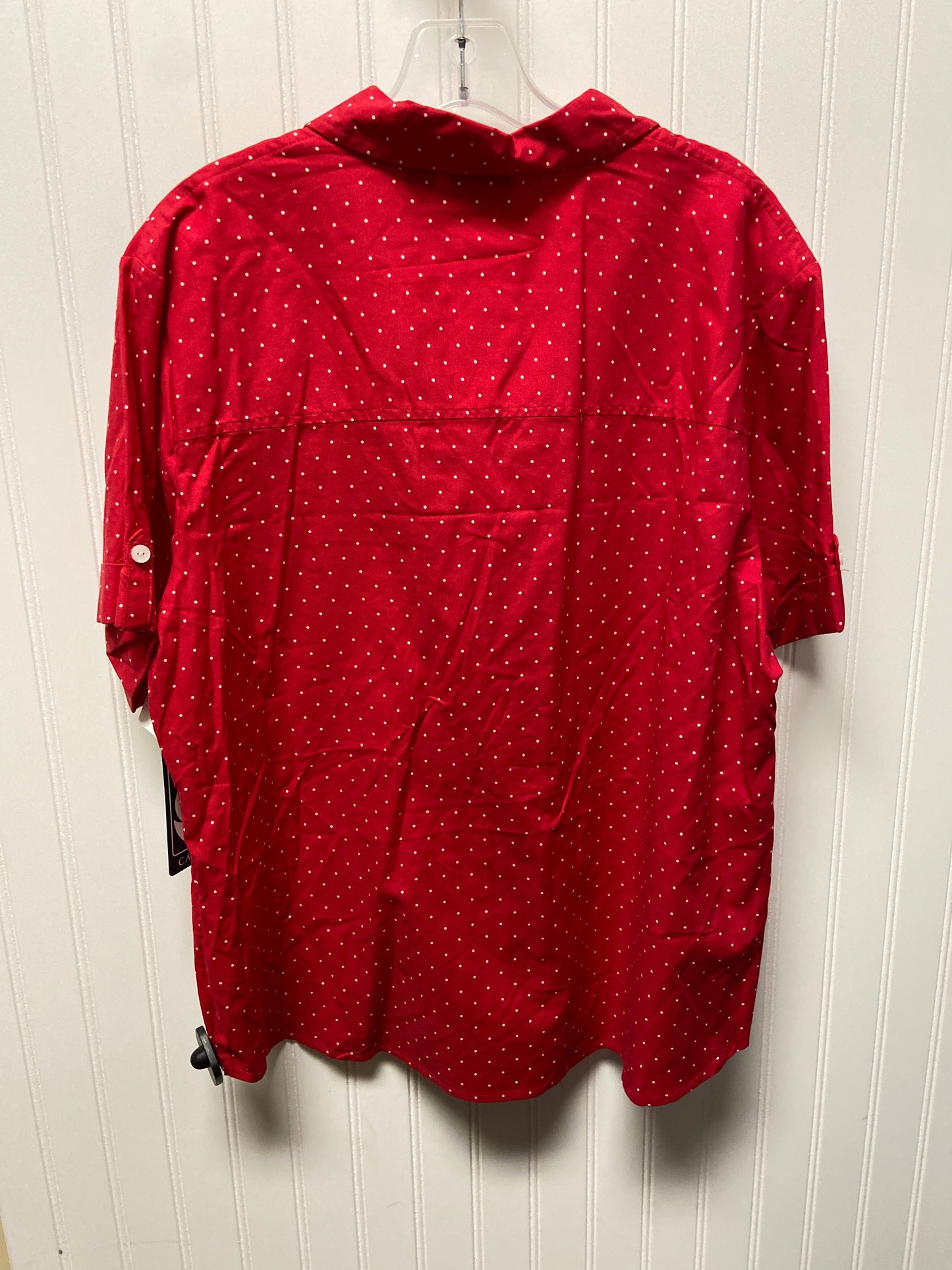 Red Top Short Sleeve Basic Gloria Vanderbilt, Size Xl