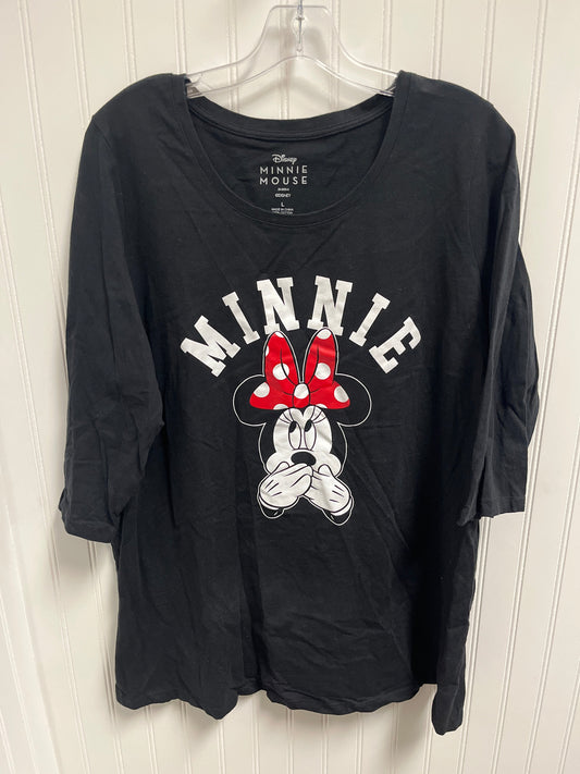 Top Long Sleeve Basic By Disney Store In Black, Size: L