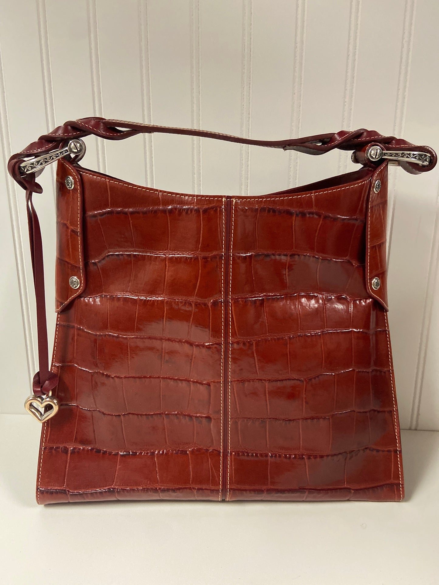 Handbag Leather By Brighton, Size: Large