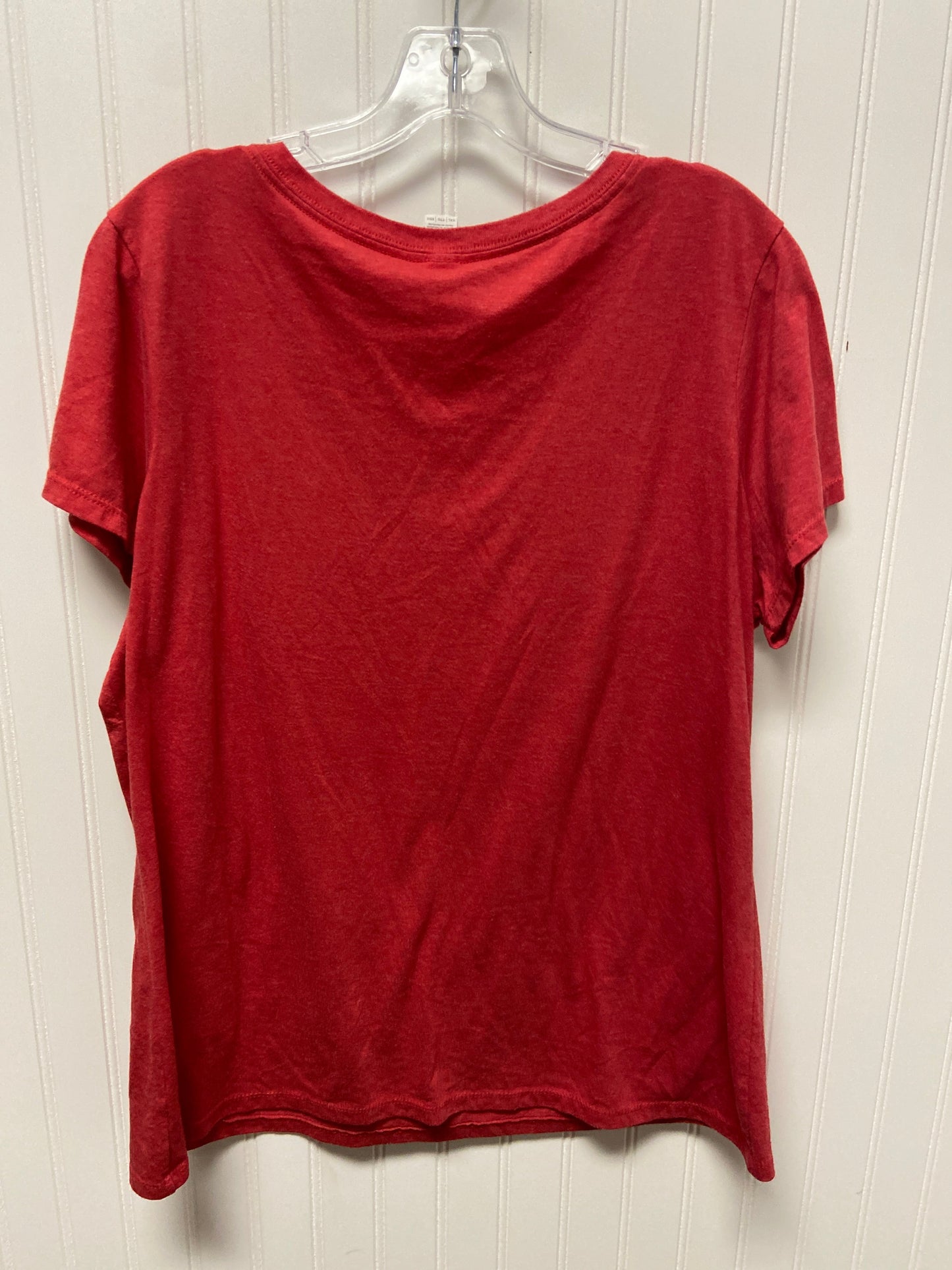 Athletic Top Short Sleeve By Clothes Mentor In Red, Size: Xl