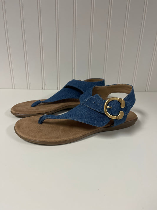 Sandals Flats By Aerosoles In Blue Denim, Size: 7.5