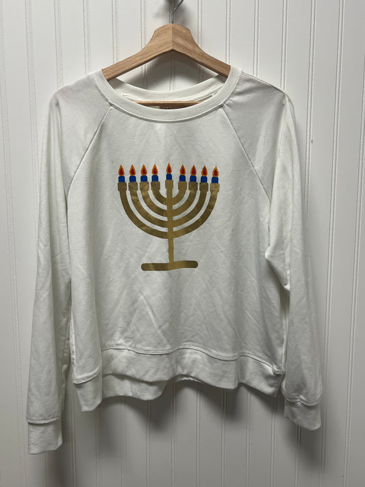 Top Long Sleeve Basic By Philosophy In White, Size: L