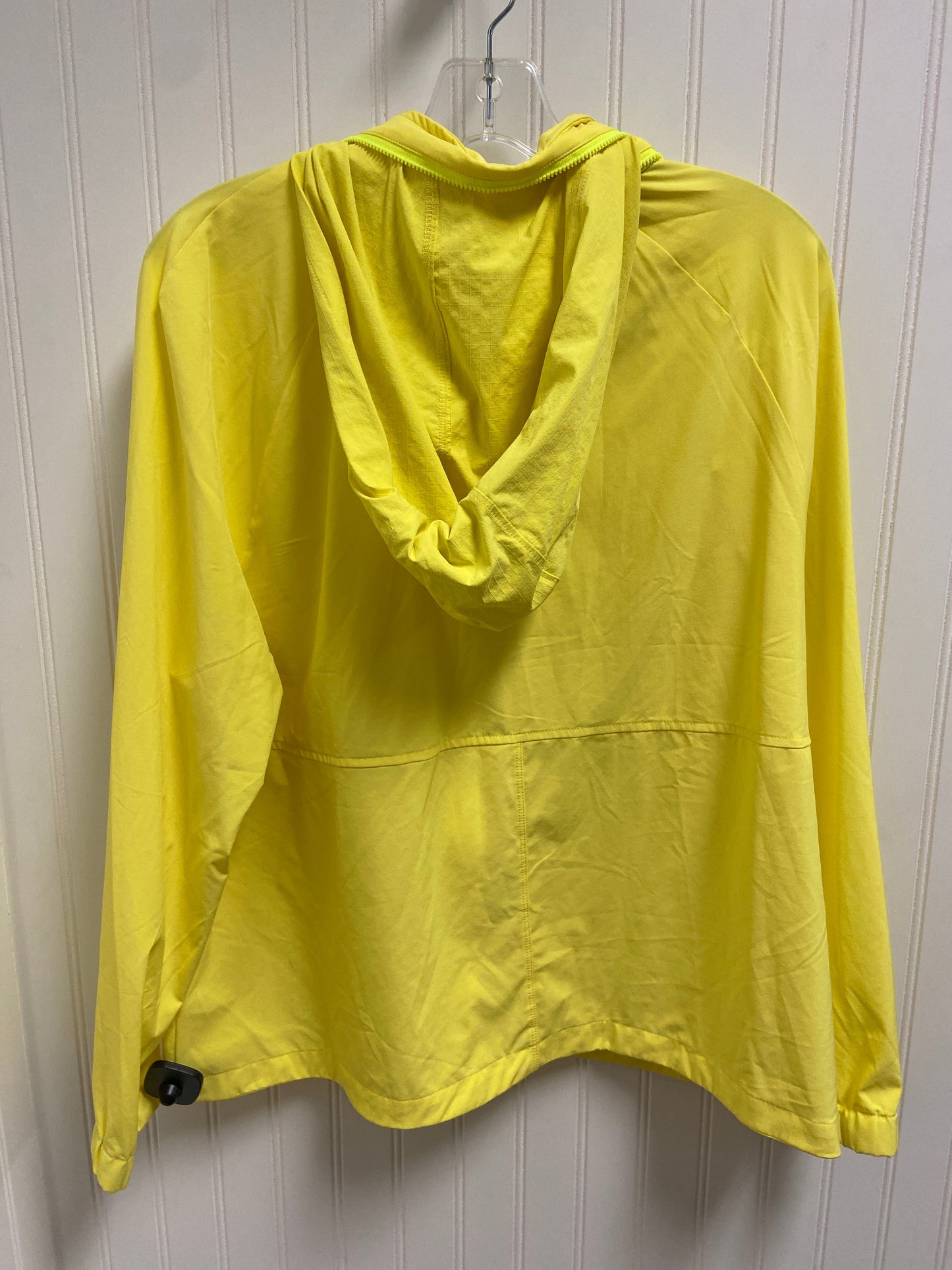 Jacket Windbreaker By Talbots In Yellow, Size: Xl