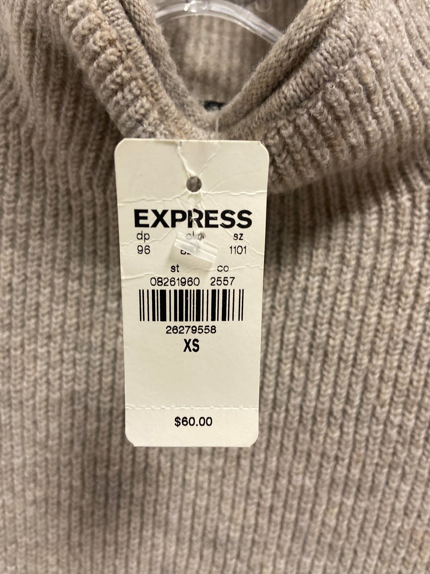 Sweater By Express In Taupe, Size: Xs