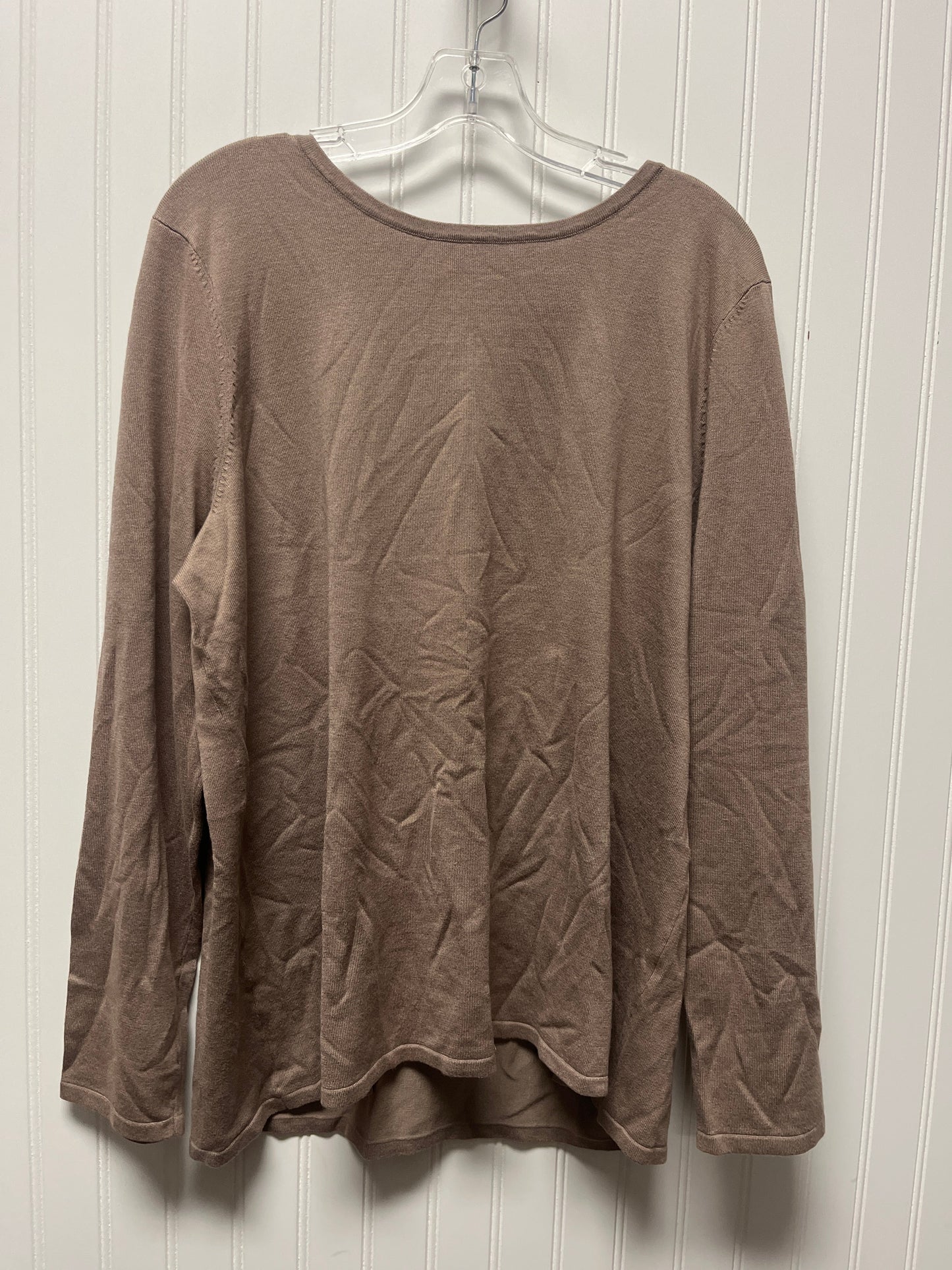 Top Long Sleeve By Chicos In Brown, Size: S