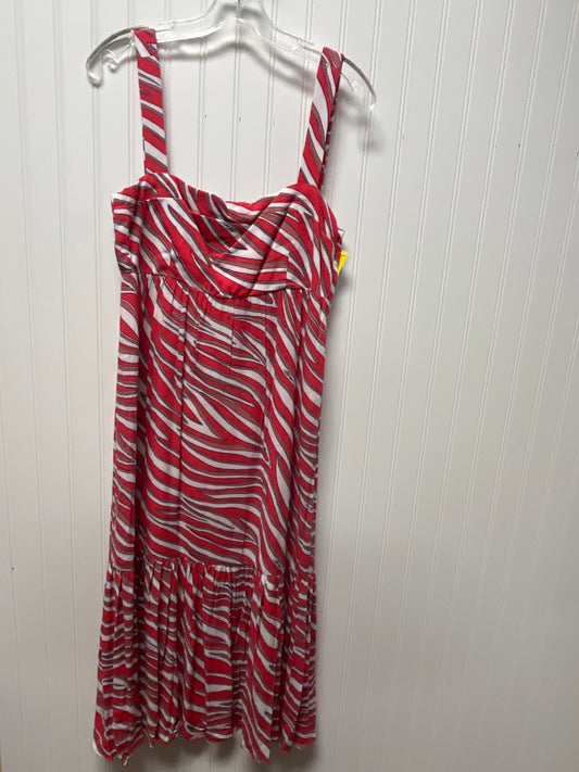 Dress Casual Maxi By Michael By Michael Kors In Pink & White, Size: S