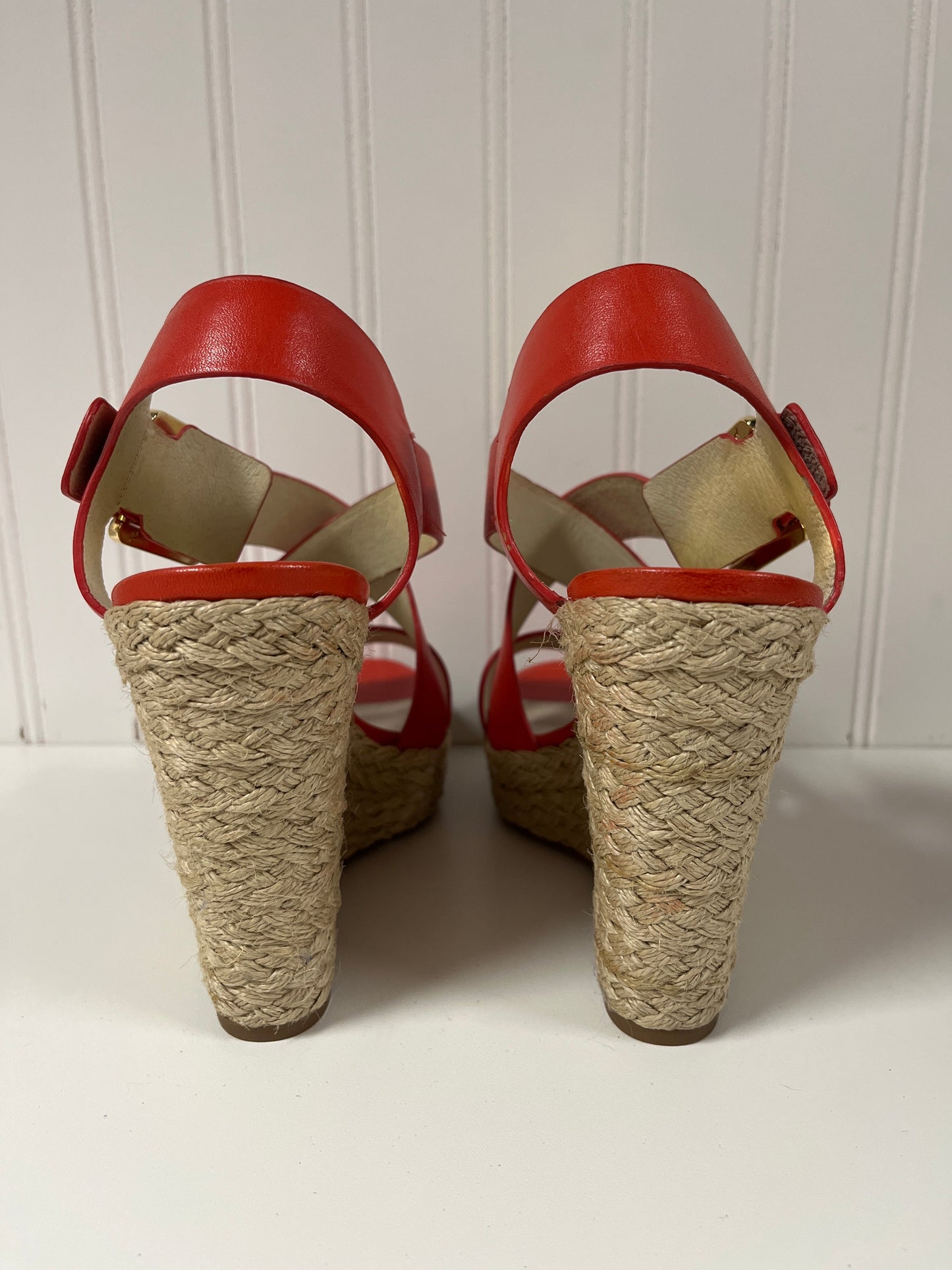 Sandals Heels Wedge By Michael By Michael Kors In Red, Size: 7