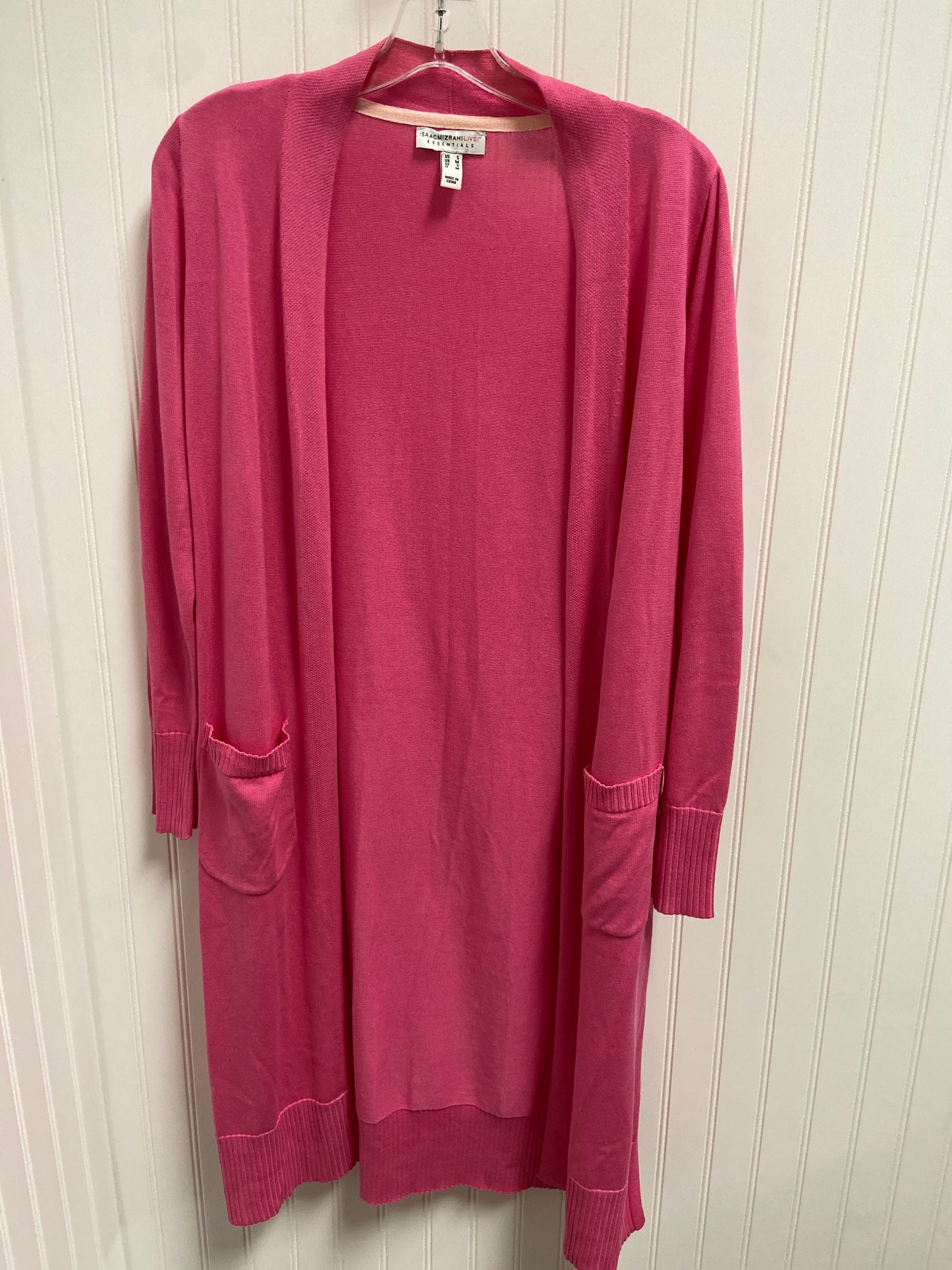 Sweater Cardigan By Isaac Mizrahi Live Qvc In Pink, Size: S