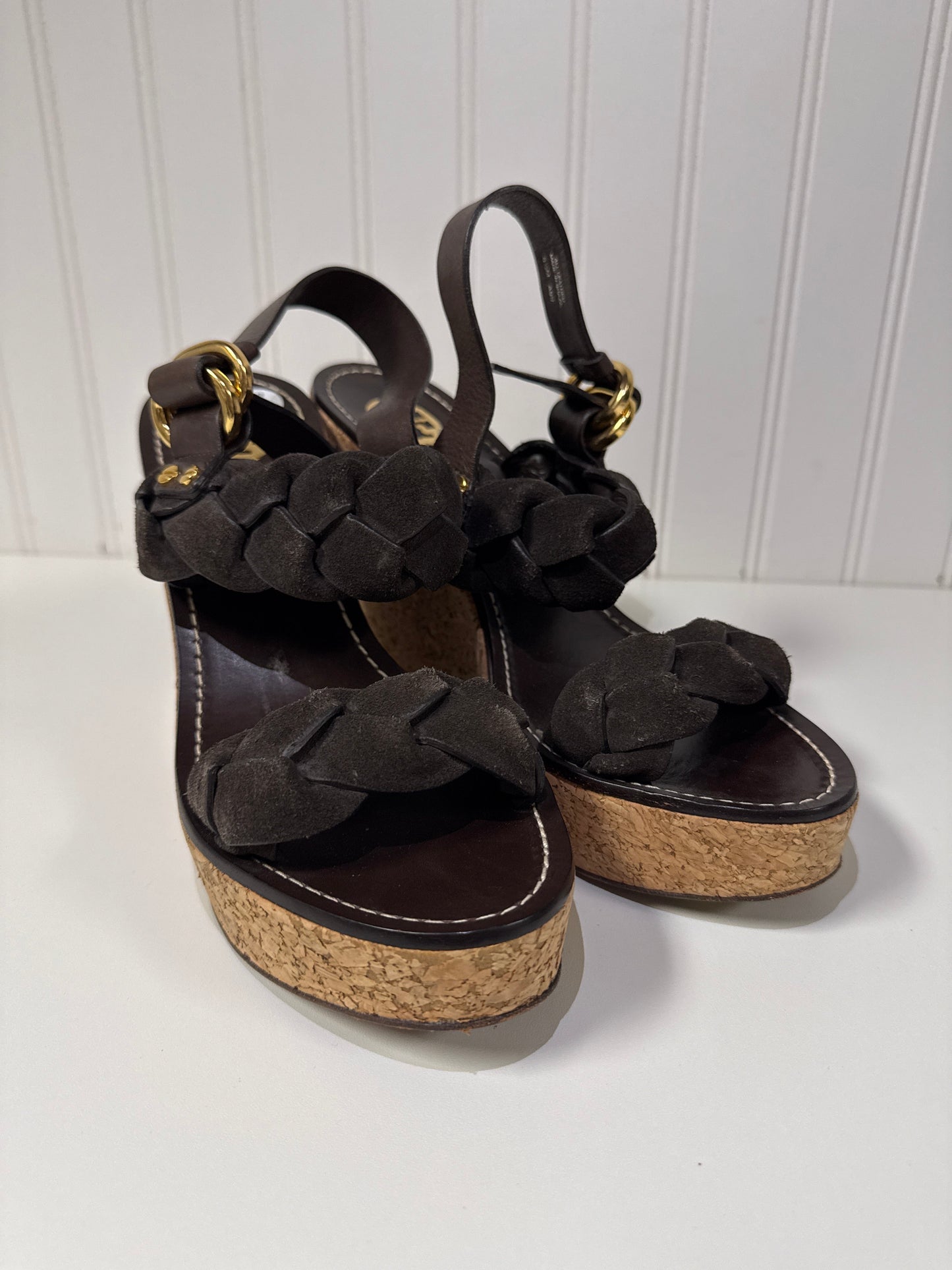 Sandals Designer By Tory Burch In Brown, Size: 8.5